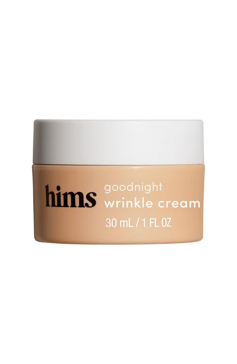 HIMS & HERS Goodnight Wrinkle Cream Restorative, Firming, Caffeine & Hyaluronic Acid Night Treatment, Main, color, Beige