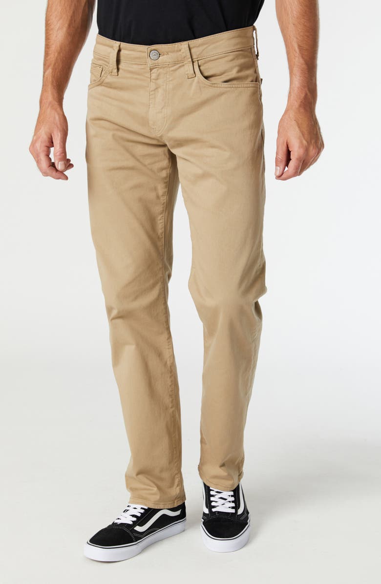 Mavi Jeans Zach Twill Straight Leg Pants, Main, color, Khaki Twill