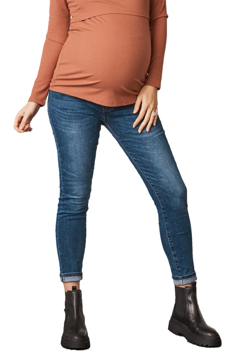 Angel Maternity Over the Bump Maternity Jeans, Alternate, color,