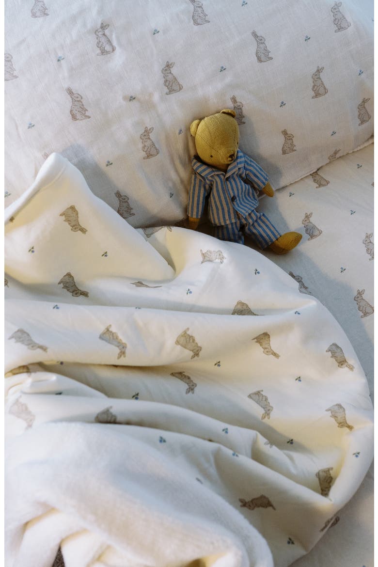 Organic Cotton Cuddle Blanket, Alternate, color, BUNNIES