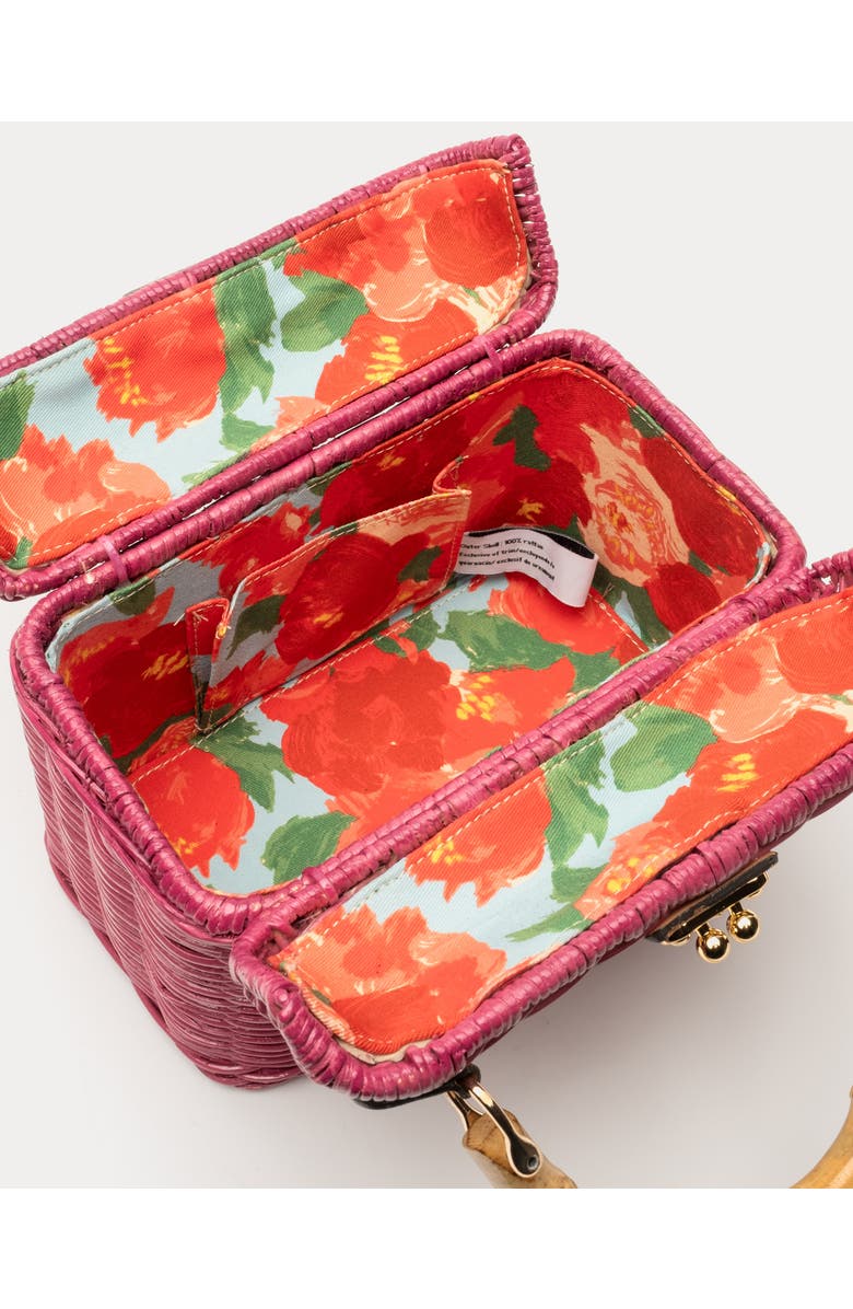Frances Valentine Hannah Woven Wicker Lunchbox, Alternate, color, Pink