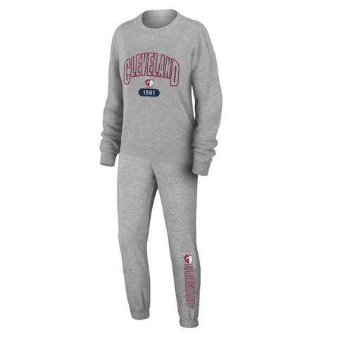 Women's WEAR by Erin Andrews Gray Cleveland Guardians  Knitted Lounge Set
