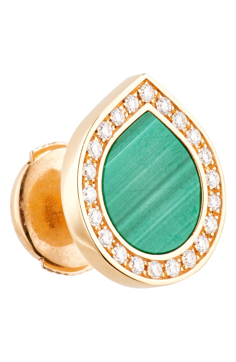 REPOSSI Antifer Malachite & Diamond Pavé Stud Earring, Alternate, color, Malachite