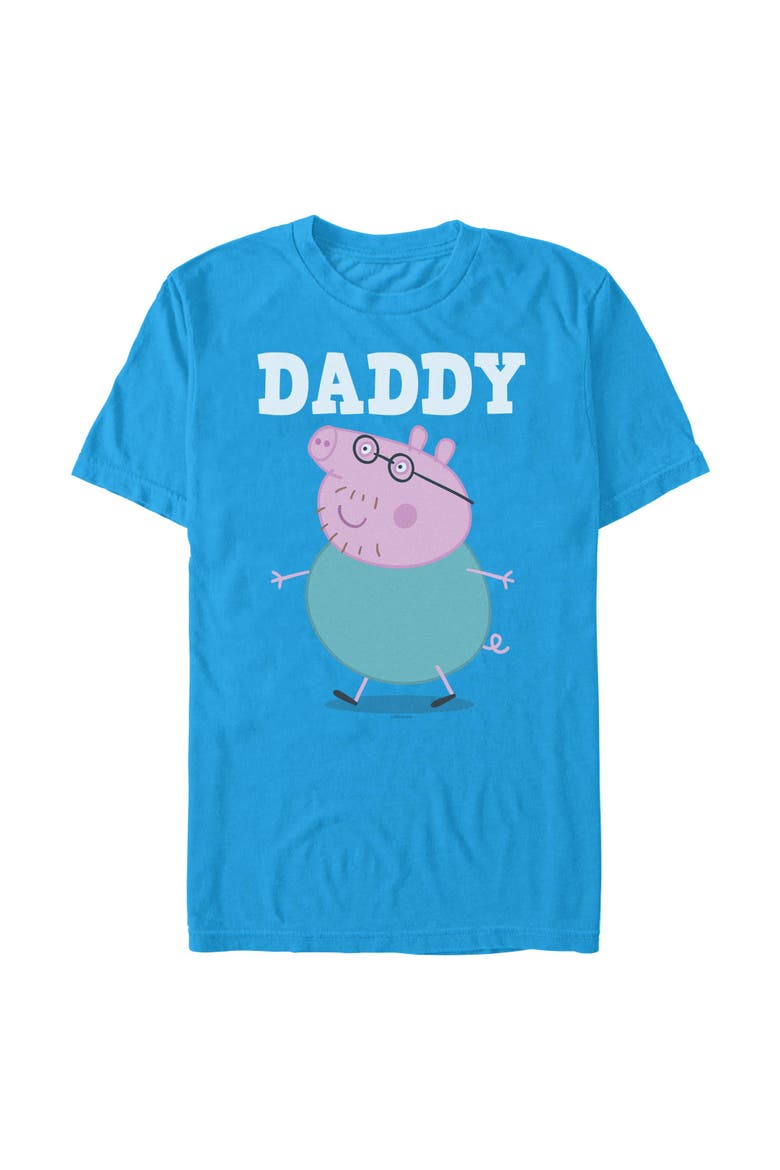 Men's Peppa Pig Daddy Pig Portrait  Graphic T-Shirt, Main, color, Sapphire