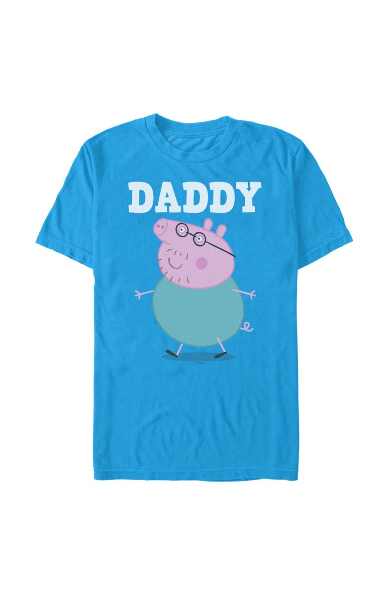 Peppa Pig Men's Peppa Pig Daddy Pig Portrait Graphic T-Shirt, Main, color, Sapphire