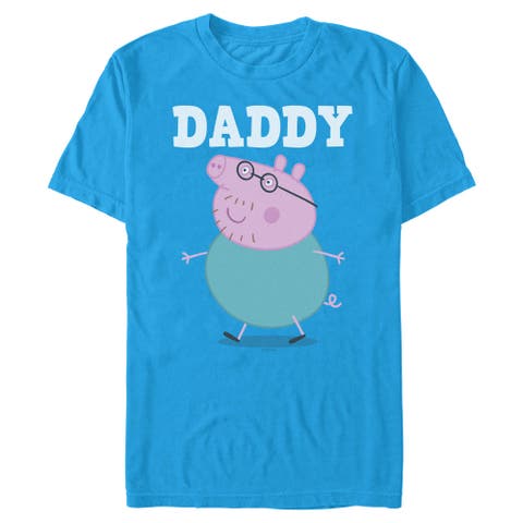 Men's Peppa Pig Daddy Pig Portrait  Graphic T-Shirt