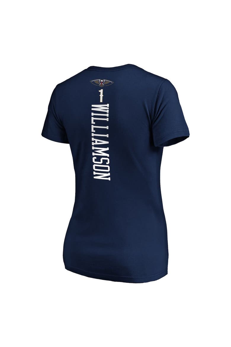 Women's Fanatics Branded Zion Williamson Navy New Orleans Pelicans 2019 NBA Draft Playmaker Name & Number V-Neck T-Shirt, Alternate, color, Navy