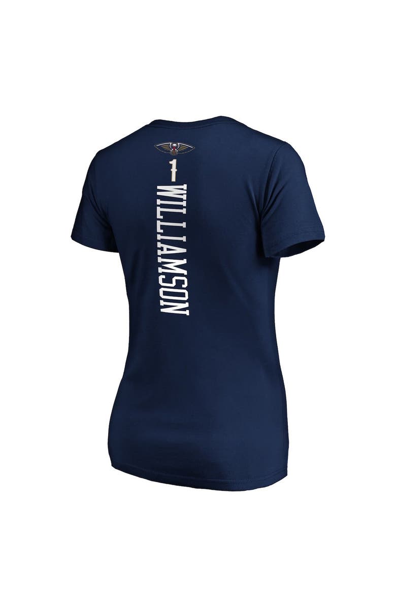FANATICS Women's Fanatics Branded Zion Williamson Navy New Orleans Pelicans 2019 NBA Draft Playmaker Name & Number V-Neck T-Shirt, Alternate, color, Navy