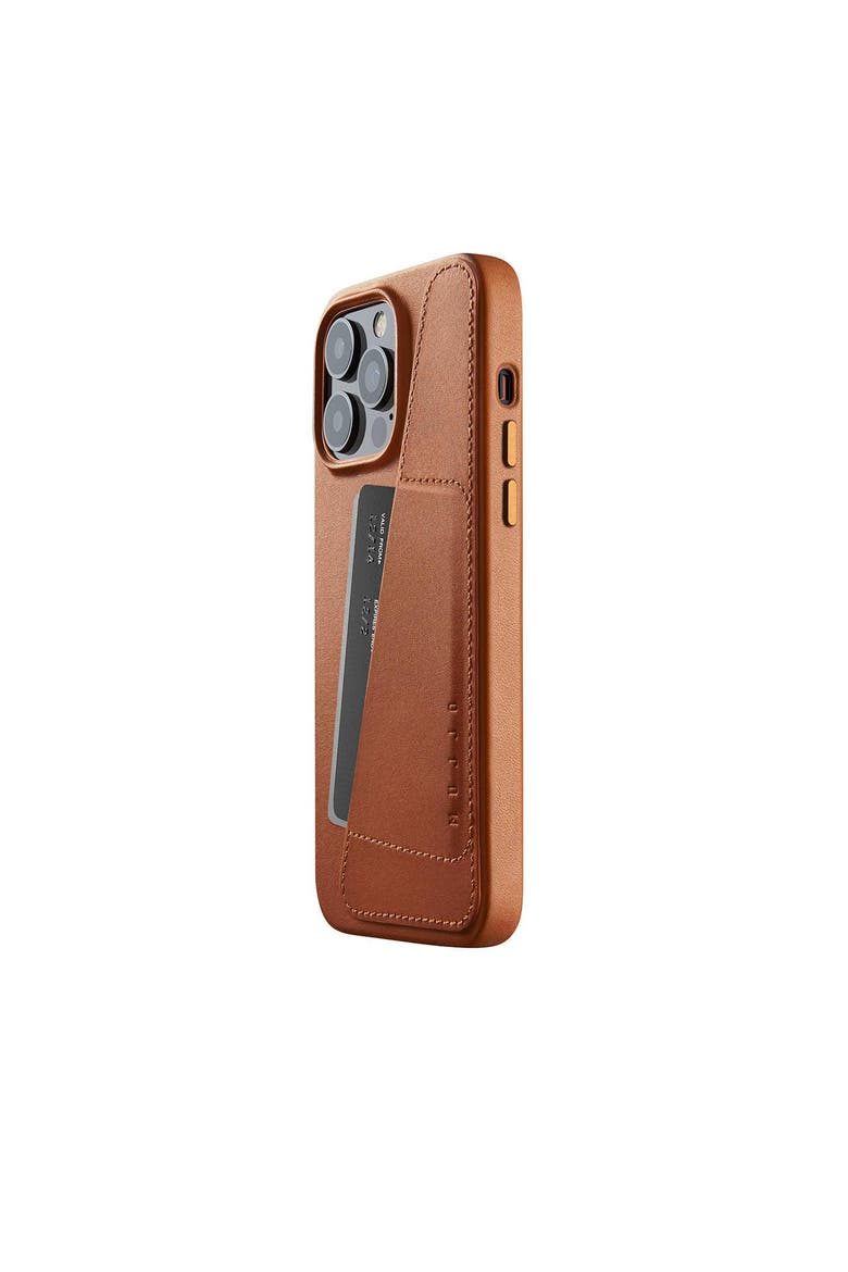 Full Leather MagSafe Wallet Case for iPhone 14 Pro Max, Alternate, color, Light Tan
