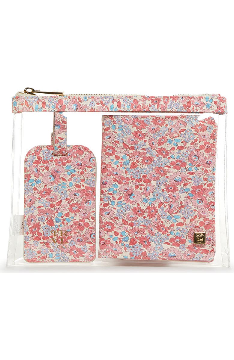 TRVL Design Marseille Travel Set, Main, color, Pink