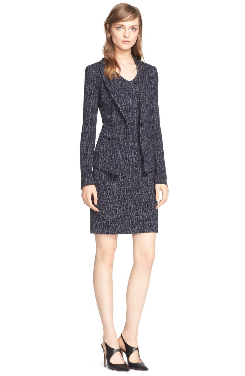 Armani Collezioni Animal Texture Jersey Jacket, Main, color, 