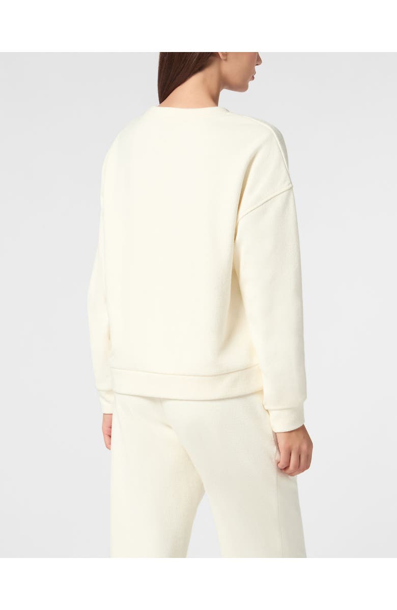 PLEIN SPORT Boxy Fit Sweatshirt Round Neck Ls Women, Alternate, color, White