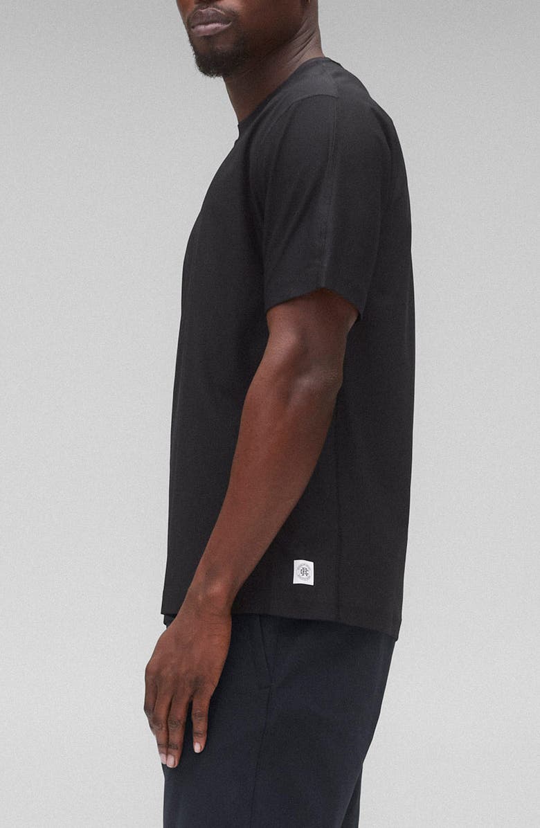 Reigning Champ Playoff Tech Piqué T-Shirt, Alternate, color, Black