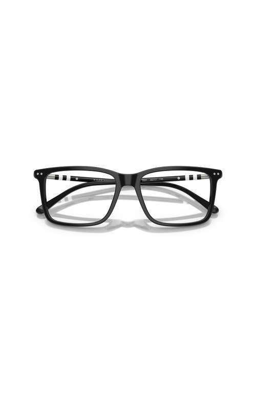 Polo Ralph Lauren 55mm Rectangle Optical Glasses In Black