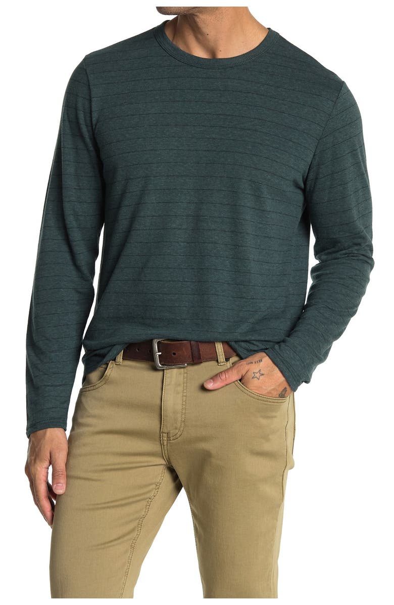 Marine Layer Stripe Crew Neck Long Sleeve T-Shirt, Main, color,