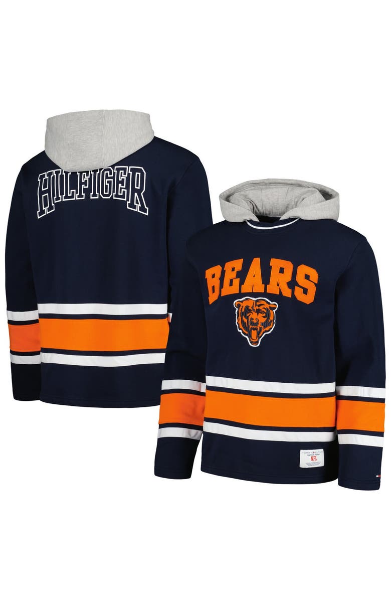 Tommy Hilfiger Men's Tommy Hilfiger Navy Chicago Bears Ivan Fashion Pullover Hoodie, Alternate, color, Navy