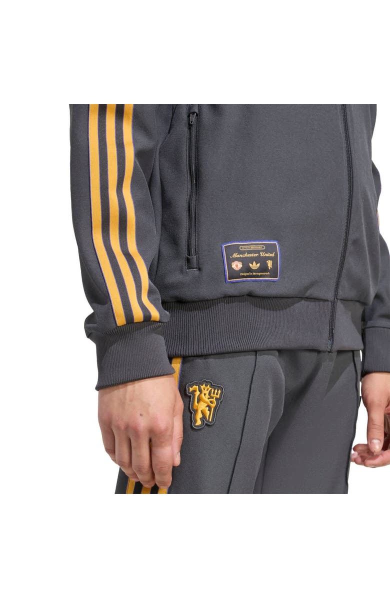 adidas Men's adidas Gray Manchester United Terrace Icons Full-Zip Track Jacket, Alternate, color, Gray