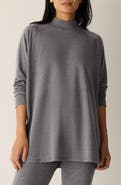 Eileen Fisher Mock Neck Long Sleeve Terry Shirt