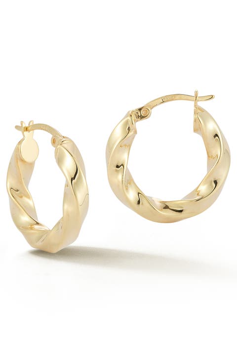 Twisted Hoop Earrings