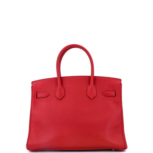 Pre-owned Hermes  Hermes Birkin Handbag Red Epsom With Gold Hardware 30 In Red