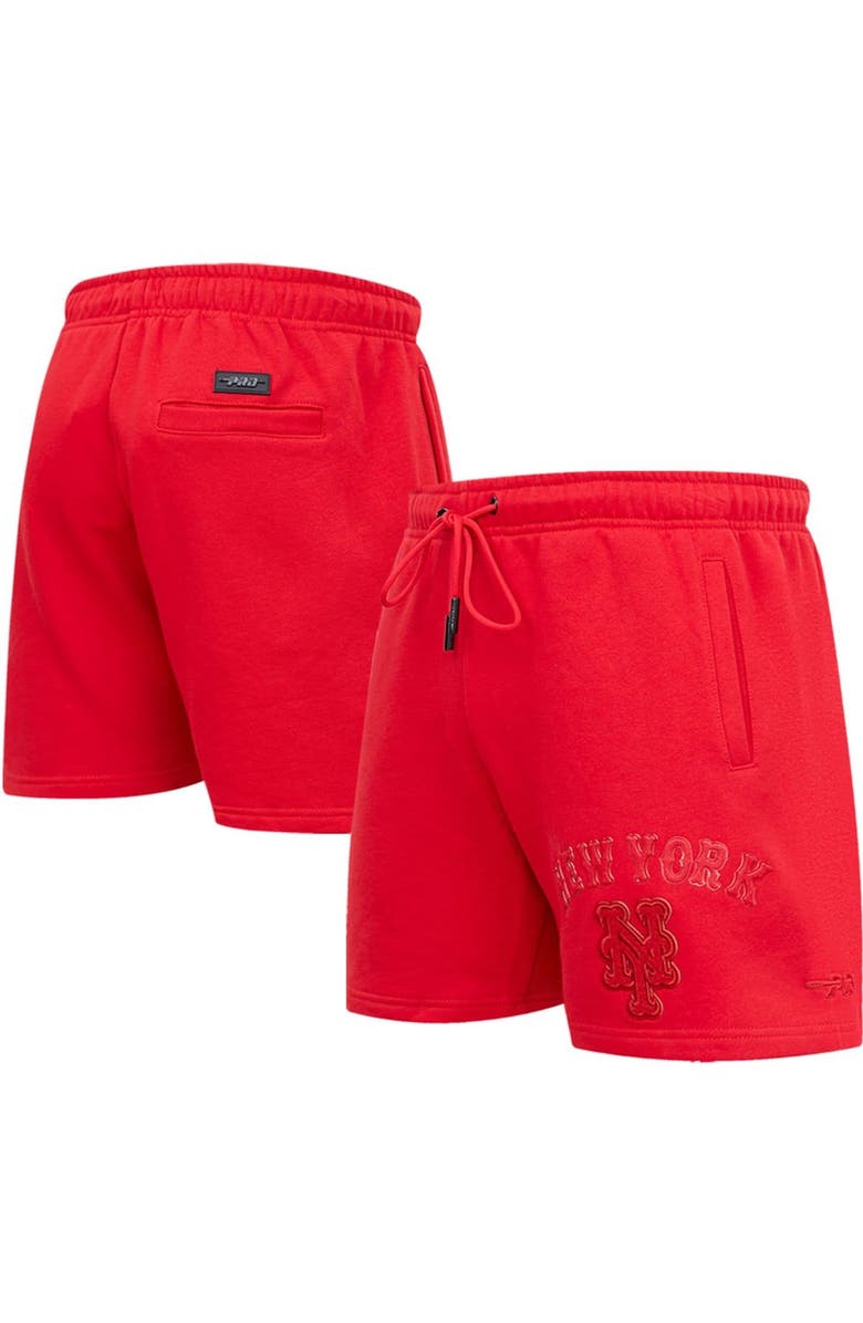 PRO STANDARD Men's Pro Standard New York Mets Triple Red Classic Shorts, Main, color, Red