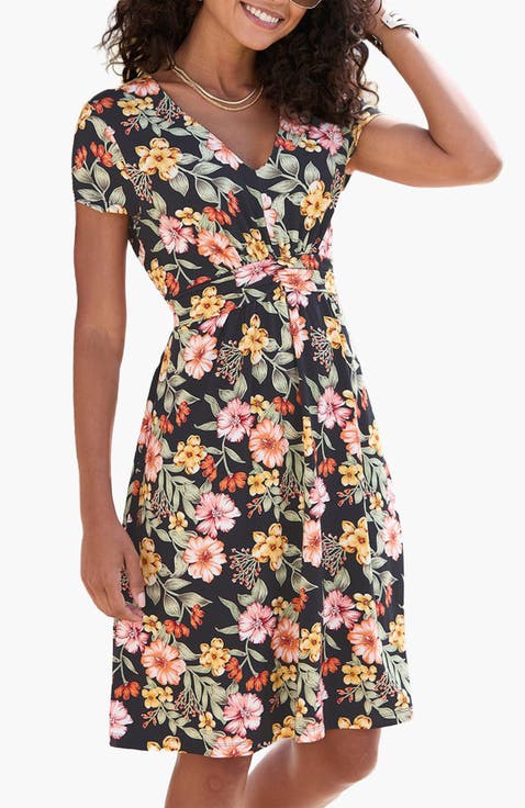 Women's Floral Short Sleeve Dress