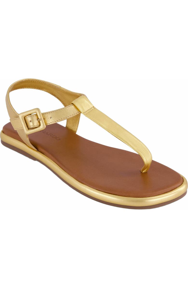 Bernardo Footwear Tucson T-Strap Sandal, Alternate, color, Gold