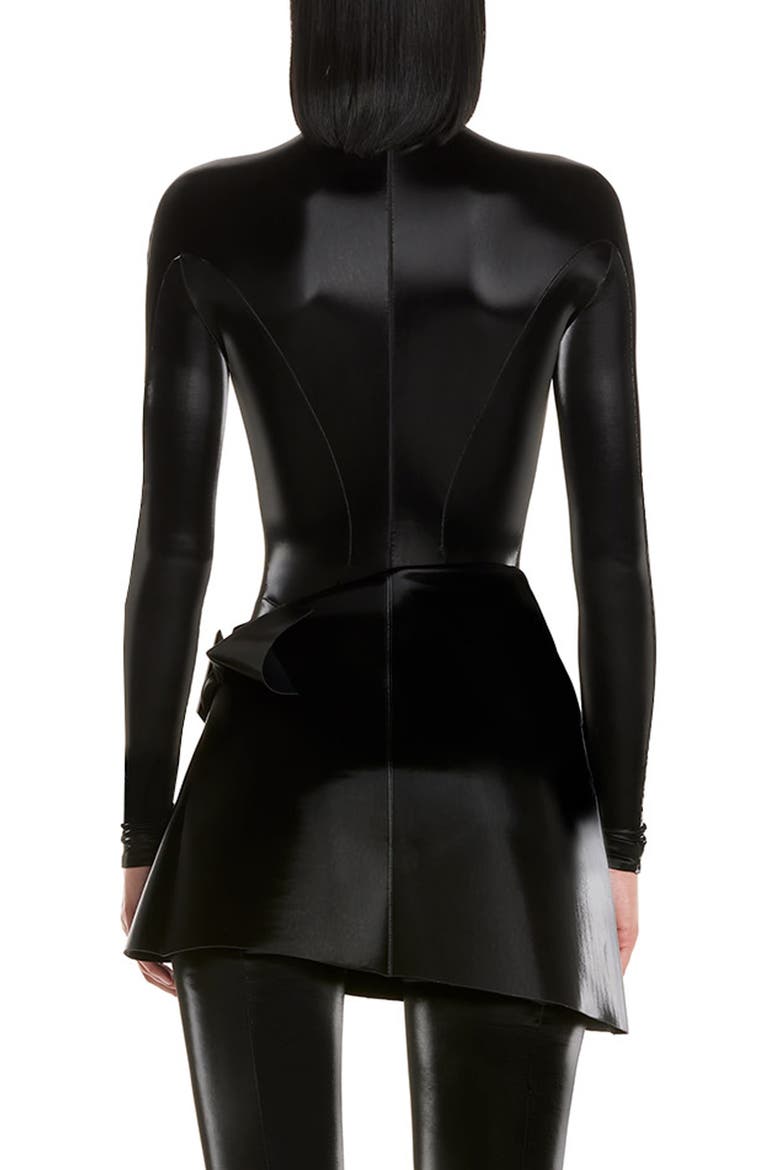 Gathered Techno Jersey Miniskirt, Alternate, color, 1999 BLACK