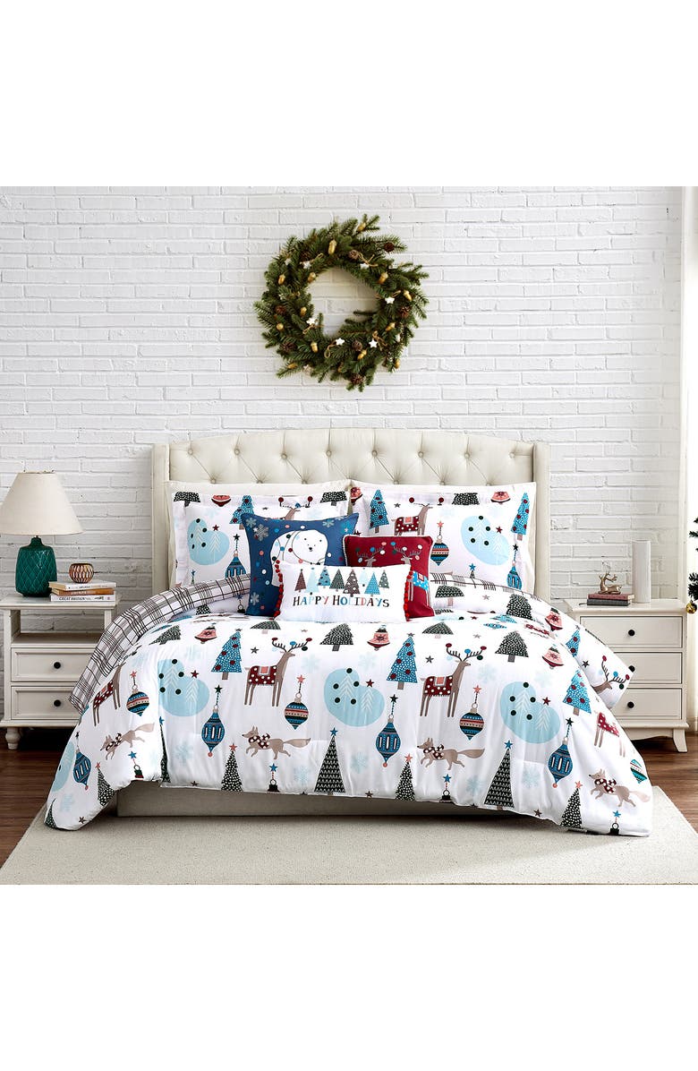 SOUTHSHORE FINE LINENS Holiday Winter Wonderland Comforter Set, Alternate, color, Winter Wonderland