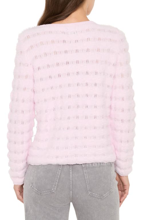 Nic + Zoe Nic+zoe Cozy Waves Striped Sweater In Pink