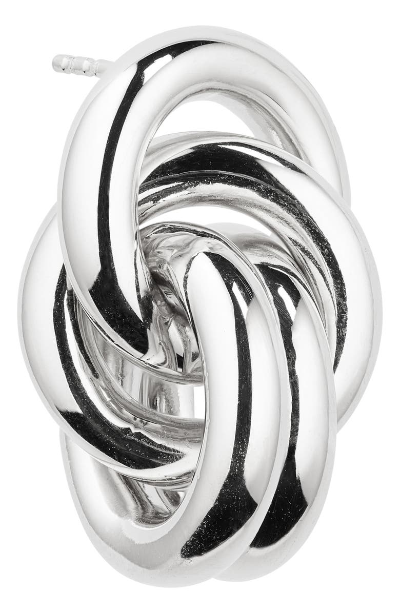 Lié Studio Vera Knot Tie Sterling Silver Earrings, Alternate, color, Sterling Silver