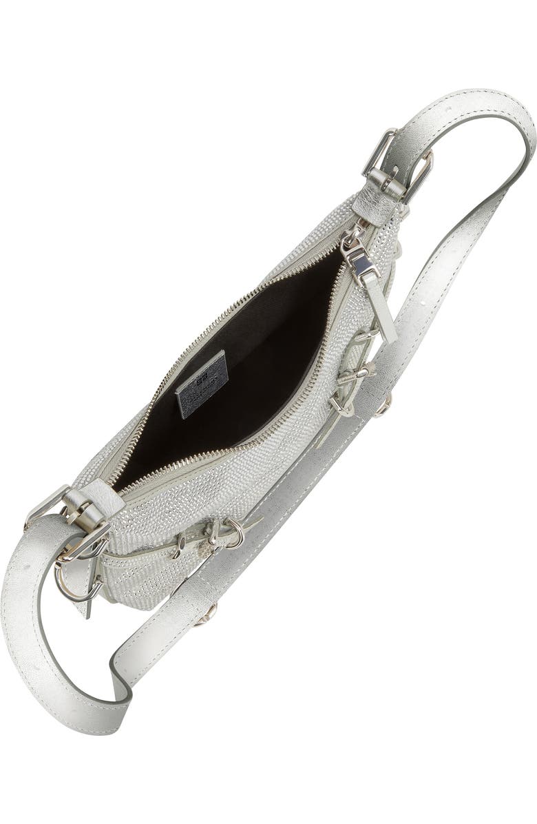 Givenchy Mini Voyou Crystal Embellished Silk Hobo, Alternate, color,