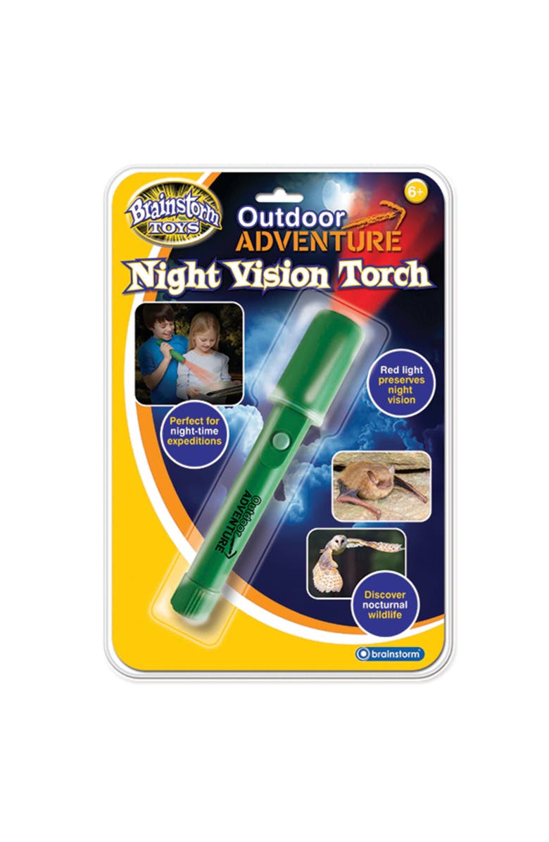 Legler USA Brainstorm Toys Outdoor Adventure Night Vision Flashlight Torch, Main, color, Green