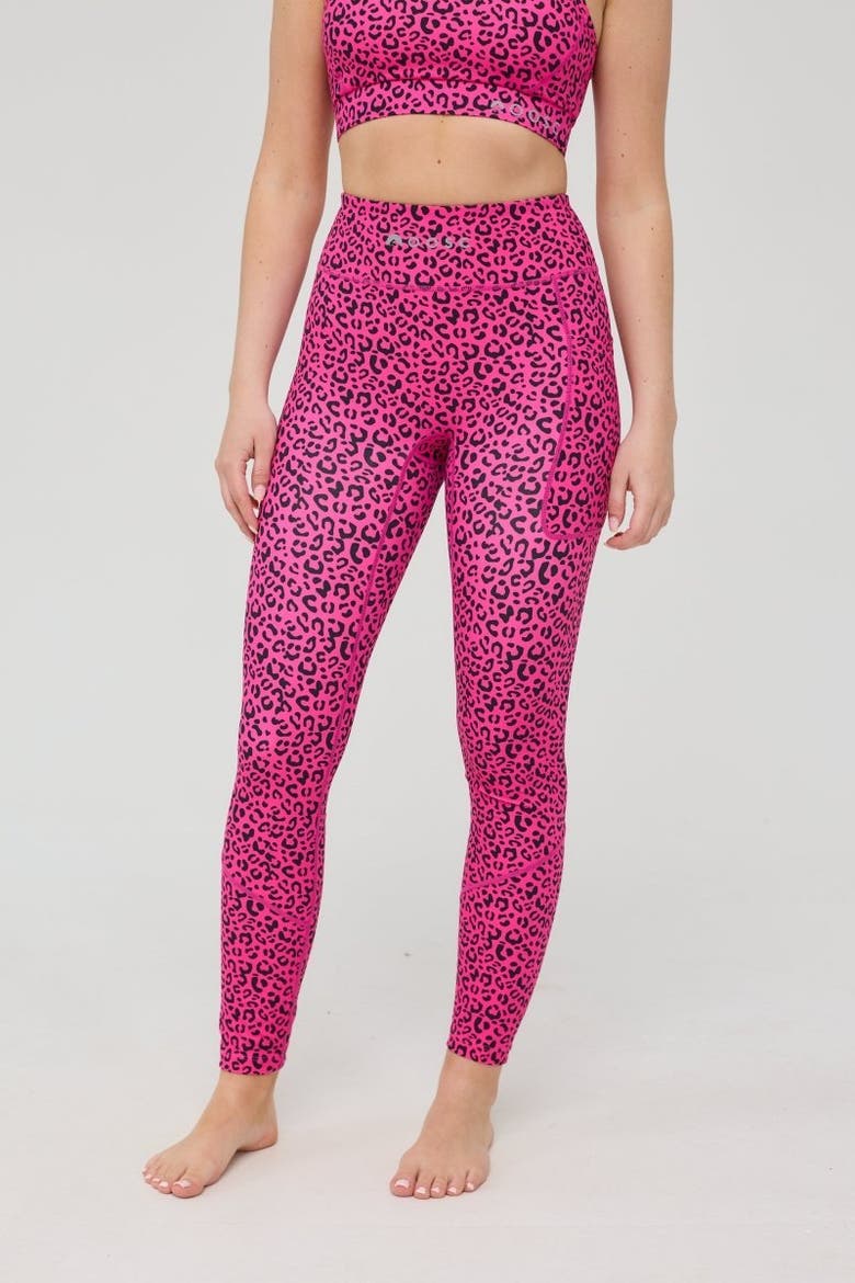 Infinite High Waisted Leggings - Pink Leopard, Main, color, Pink Leopard