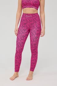 OOSC Infinite High Waisted Leggings - Pink Leopard