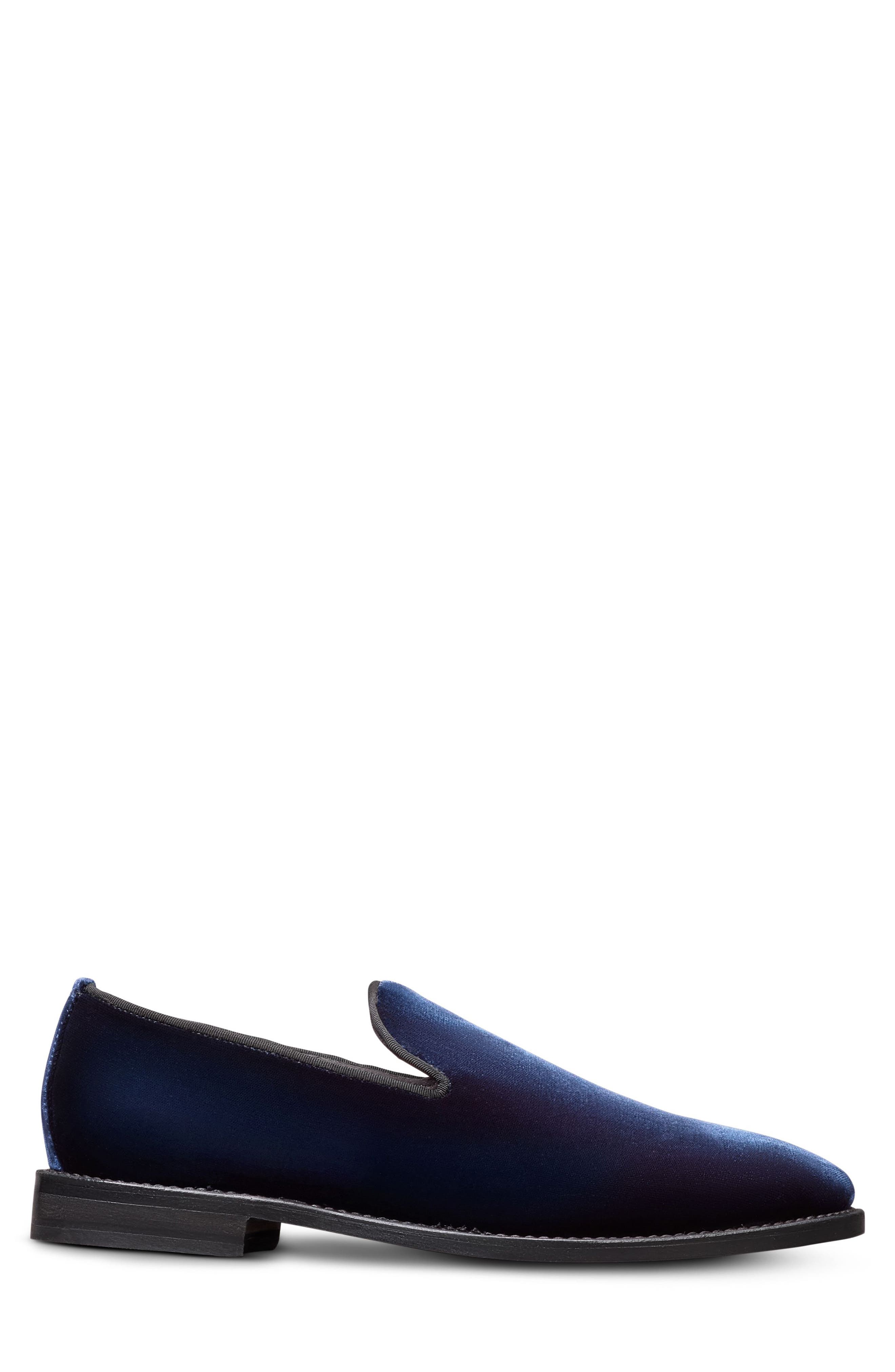 Robinson Smoking Slipper, Alternate, color, NAVY VELVET