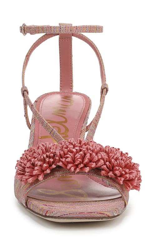 Sam Edelman Phoebe Kitten Heel Sandal Pink Lilly Silk In Pink Lily