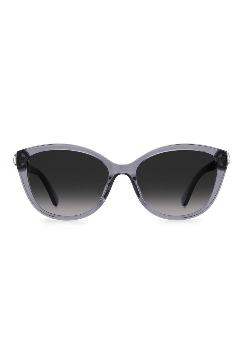 hensley 55mm cat eye sunglasses, Main, color, GREY / GREY SHADED