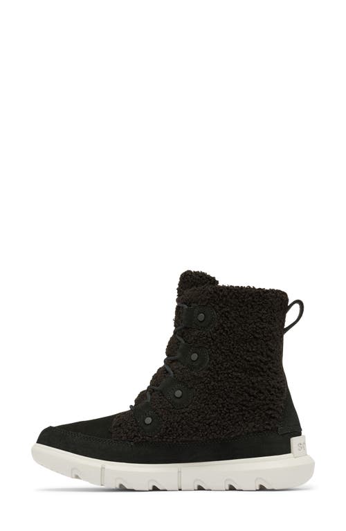 Sorel Explorer Next Joan Faux Shearling Waterproof Boot In Black