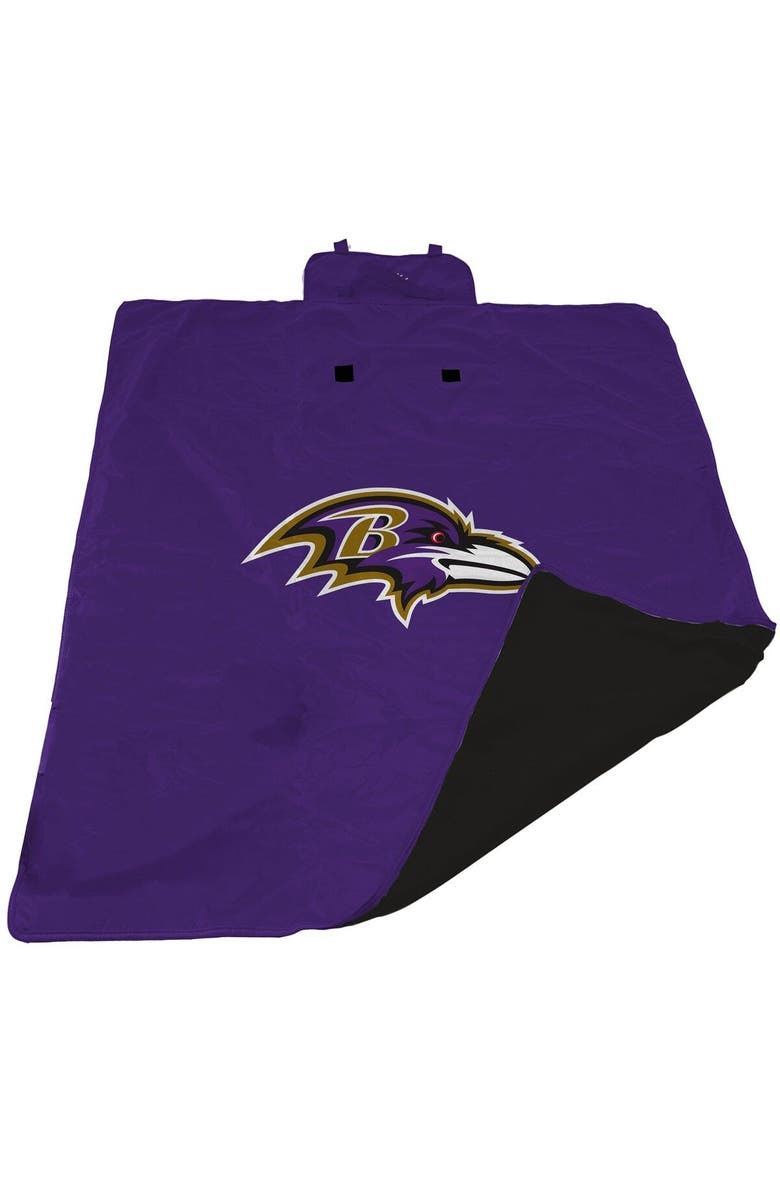 LOGO BRANDS Purple Baltimore Ravens 60'' x 80'' All-Weather XL Outdoor Blanket, Main, color, 