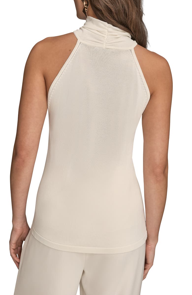 Donna Karan New York Abstract Print Sleeveless Cowl Neck Top, Alternate, color, Cream