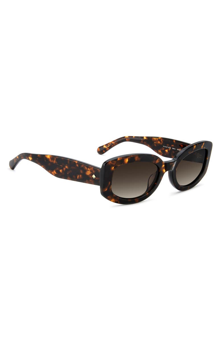 Kate Spade New York ailey 53mm gradient rectangular sunglasses, Alternate, color, Havana/ Brown Sf