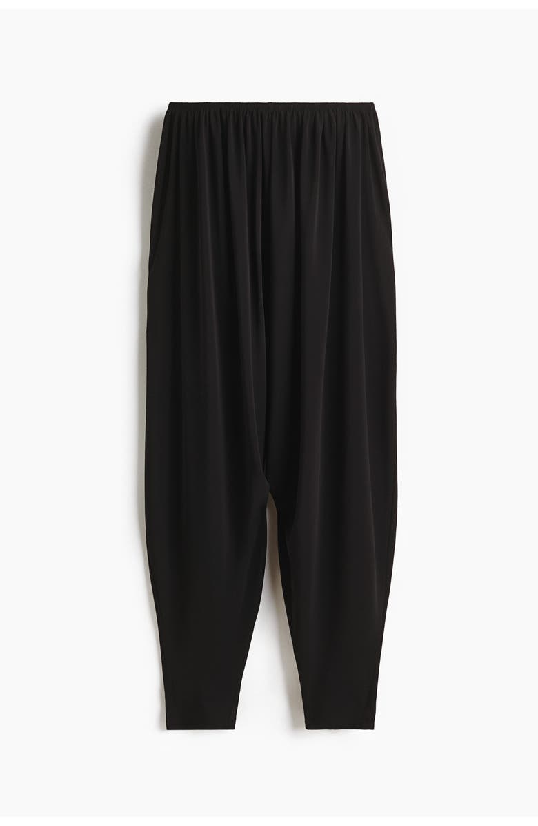 H&M Jersey Barrel Trousers, Main, color, Black