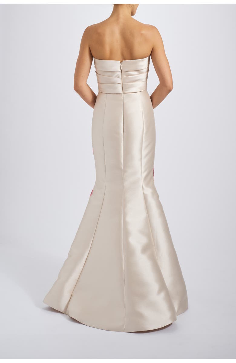 Amsale Sequin Appliqué Gown, Alternate, color, Champagne