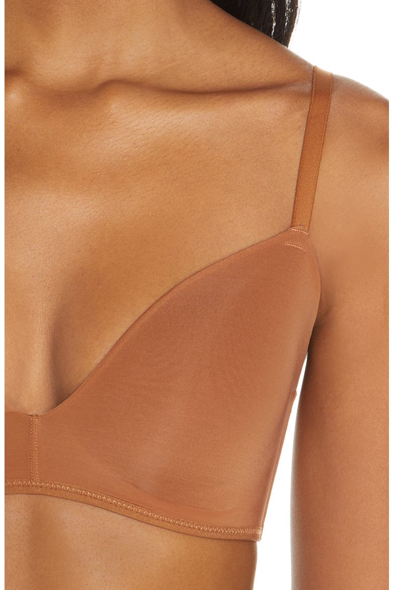 Marta Mesh Trim Wireless T-Shirt Bra, Alternate, color, CINNAMON