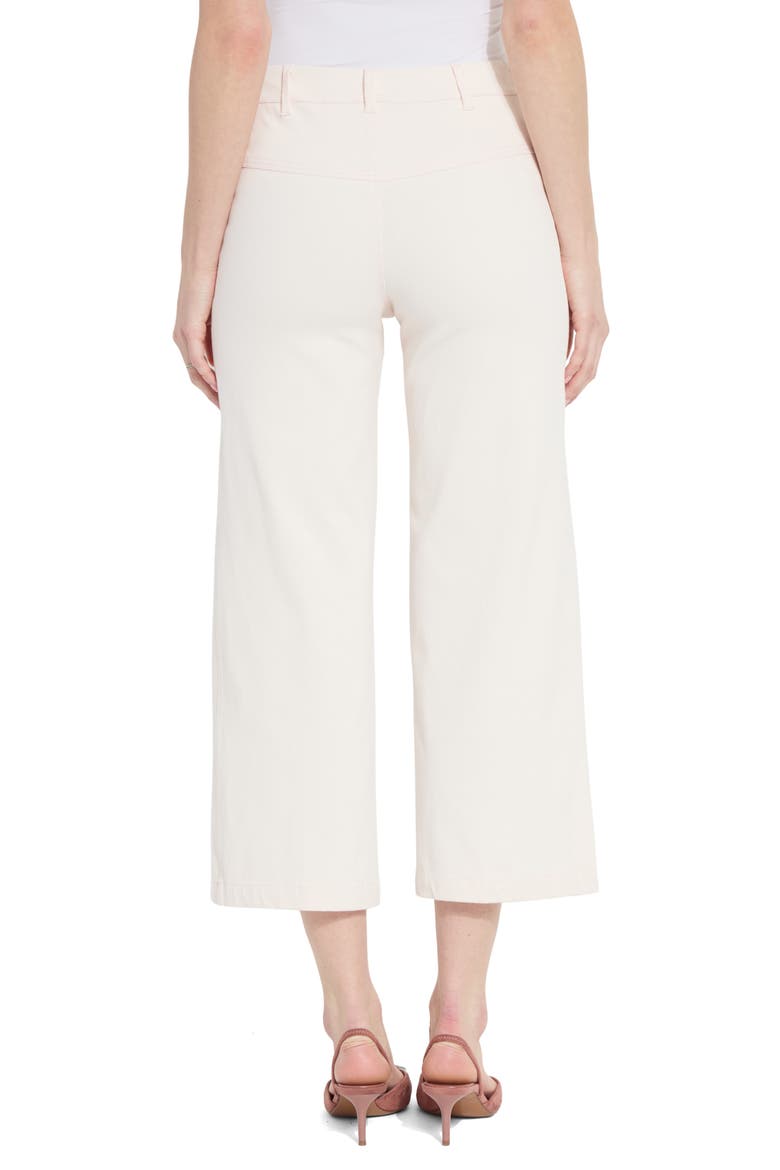 Layton Pull-On High Waist Crop Wide Leg Knit Jeans, Alternate, color, BARELY PINK
