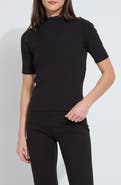 Lysse Bernadette Mock Neck Short Sleeve Sweater