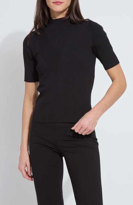 Bernadette Mock Neck Short Sleeve Sweater