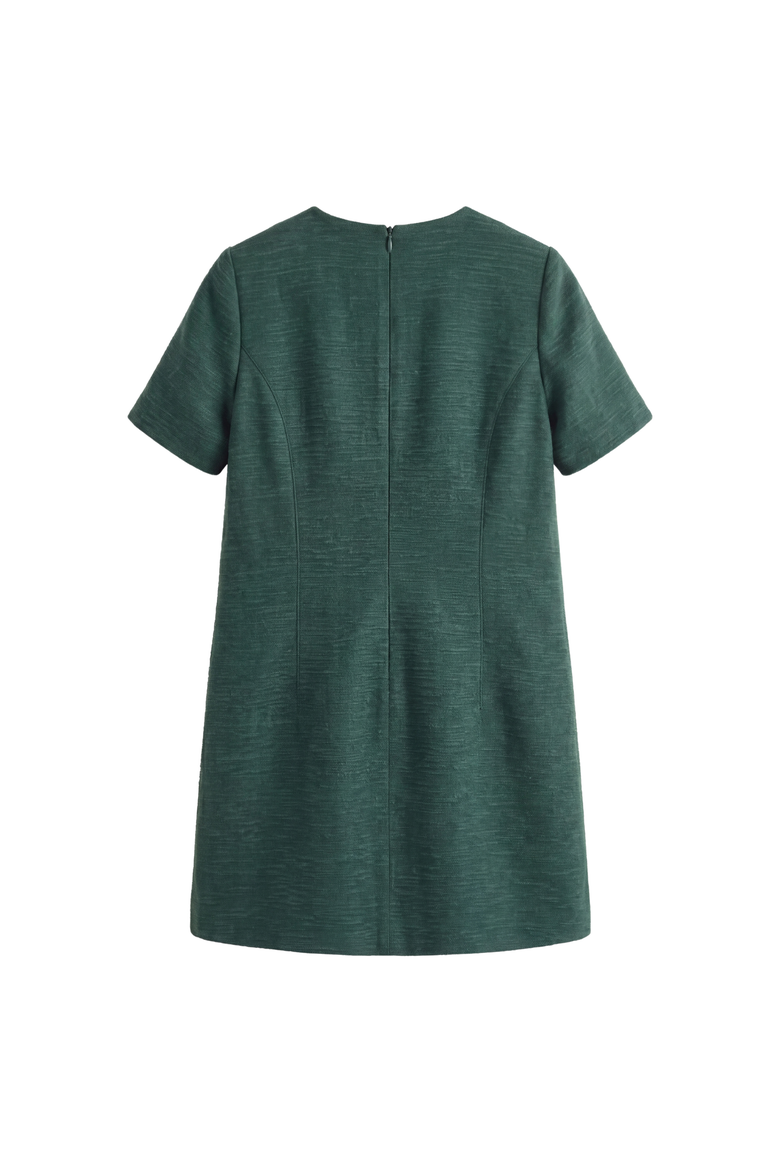 Madison Bouclé Mini Dress, Alternate, color, Spruce