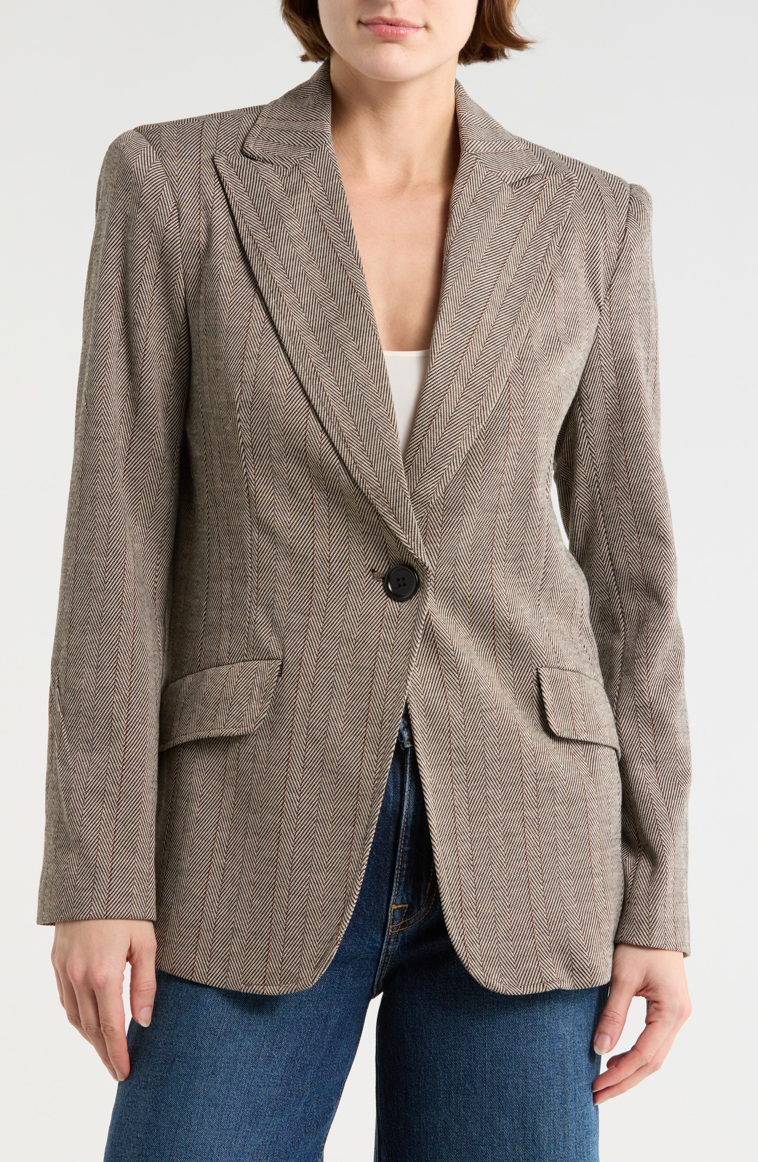 MAX STUDIO Houndstooth Knit Blazer